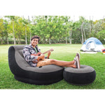 Sillón Inflable Comfort, Puff Comodo + Reposapiés